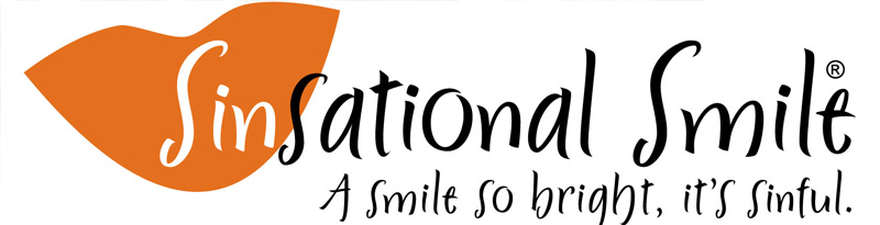 The image features a logo for Sensational Smile, which includes text, a graphic element resembling a smile with teeth, and a background with a gradient effect.